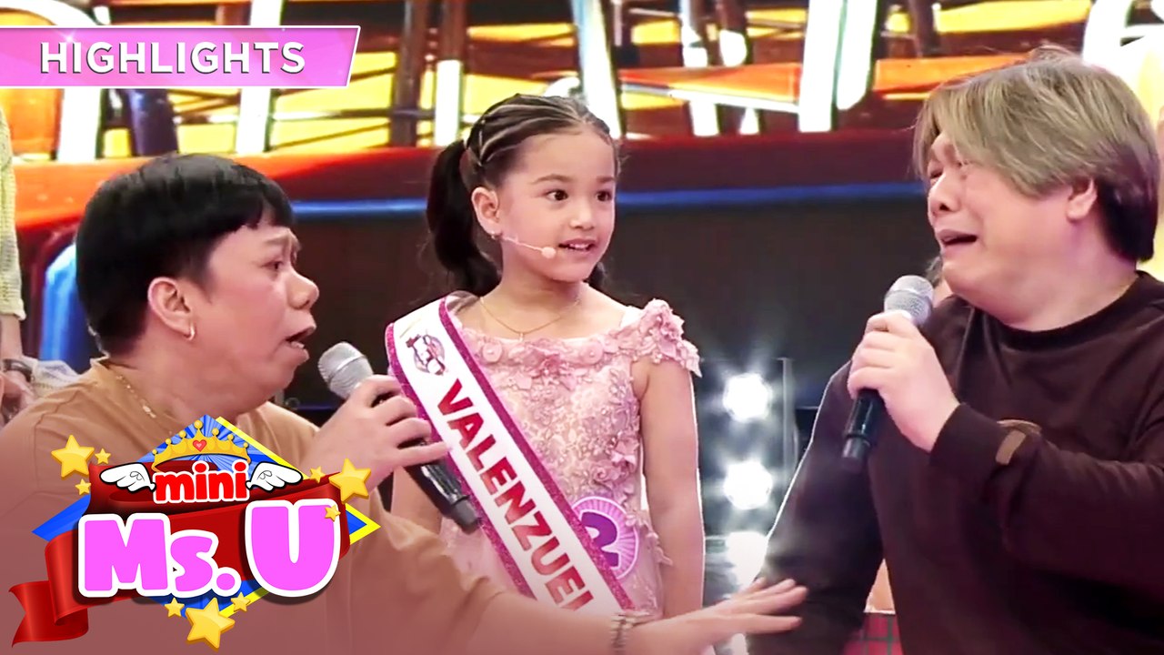 Mini Miss U Glenisha shows off her acting skills with MC and Lassy ...