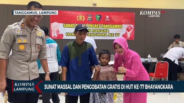 Sunat Massal dan Pengobatan Gratis di HUT ke-77 Bhayangkara
