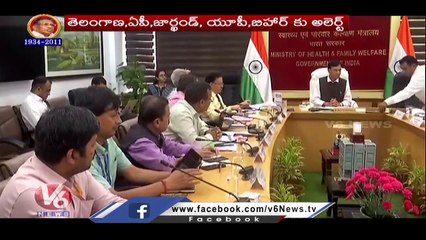 Union Health Minister Mansukh Mandaviya Review Meeting To Tackle Heatwave Issue | V6 News