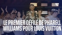 Les images du premier défilé de Pharell Williams pour Louis Vuitton sur le Pont-Neuf à Paris