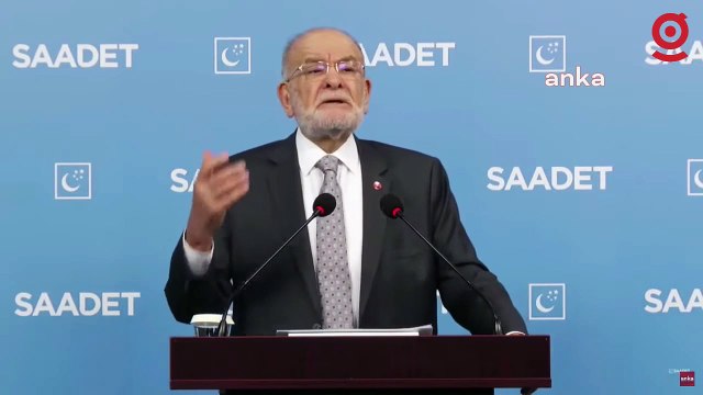 Saadet Partisi Genel Başkanı Temel Karamollaoğlu açıklama yapıyor