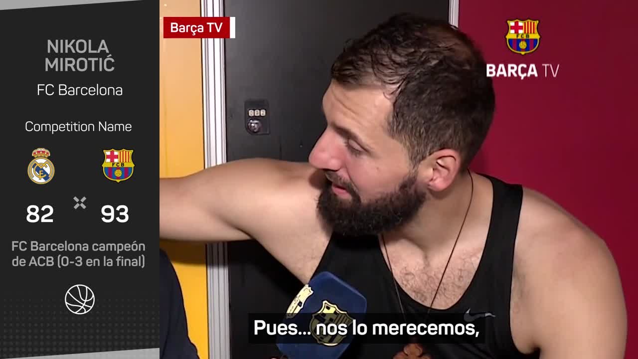 Mirotic: "Es maravilloso salir por la puerta grande del Barça con un gran título"