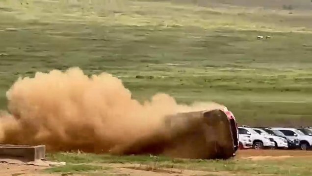 WRC Kenya 2023 Shakedown Katsuta Big Crash Rolls