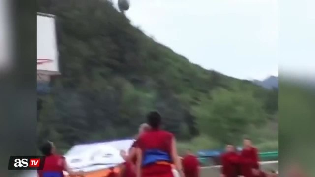Viral video shows incredible footage of monks playing basketball surprisingly well