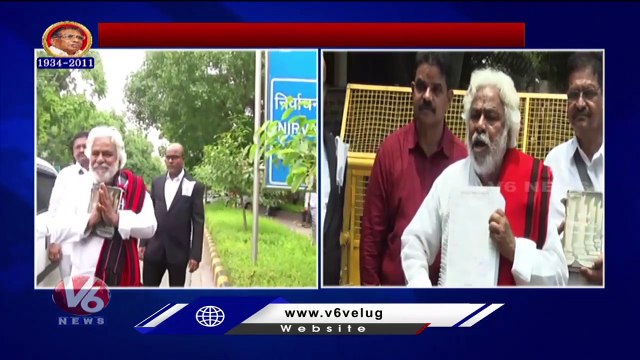 Telangana Folk Singer Gaddar Meeting With Election Officers, Announcement About New Party _ V6 News (5)