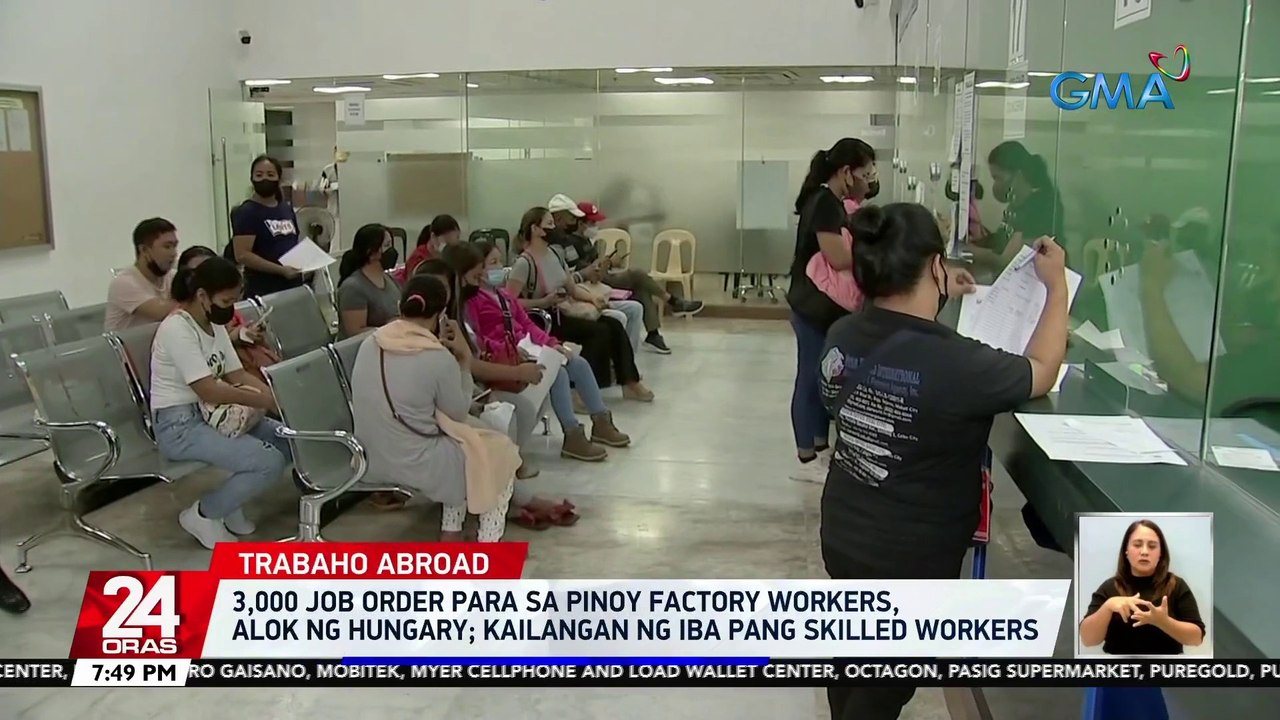 3,000 job order para sa Pinoy factory workers, alok ng Hungary; kailangan ng iba pang skilled workers | 24 Oras