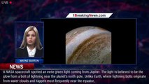 Lightning on Jupiter: NASA releases Juno mission photo of green light - 1BREAKINGNEWS.COM
