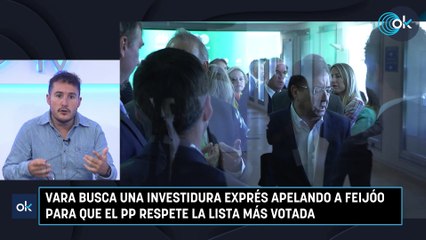 Vara busca una investidura exprés apelando a Feijóo para que el PP respete la lista más votada