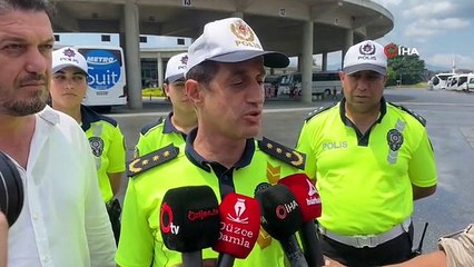 Bayram öncesi terminalde denetim