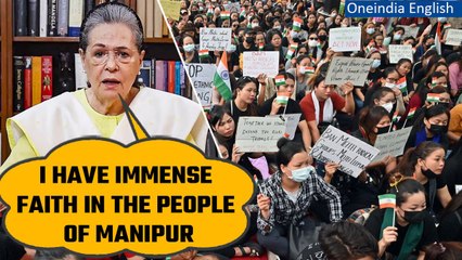 Manipur violence: Sonia Gandhi issues video message amid PM Modi’s state visit to US | Oneindia News