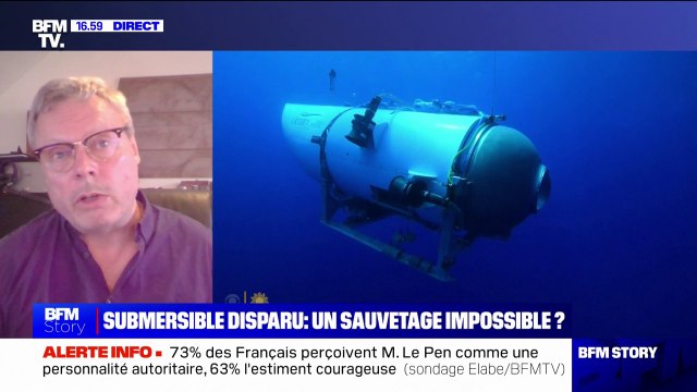 Submersible disparu: Si on retrouve l'épave, ce n'est pas garanti que l'on puisse récupérer les gens qu'il y a dedans , estime le chercheur d'épaves Bertrand Sciboz