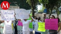 Personal de la salud protesta frente al hospital de Xoco, en la avenida México-Coyoacán