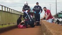 Homem tem crise convulsiva no viaduto da BR-277 e precisa ser socorrido pelo Samu