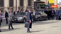 Lula a Roma, il Presidente del Brasile scende dall'auto ed entra a Palazzo Chigi