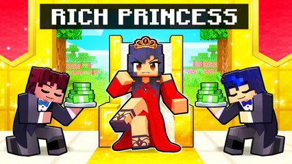 Playing as a RICH PRINCESS in Minecraft!
