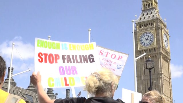 Kent parents of children with special needs protest in London