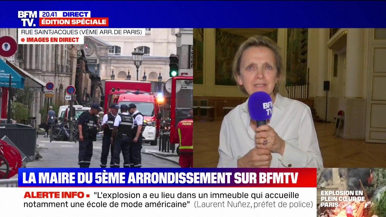 Explosion à Paris: "Le gaz a été coupé dans tous le quartier", explique la maire du Vème arrondissement, Florence Berthout