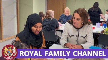 Princess Kate Participates in Children's Crafts While Enjoying A Tender Moment With a Young Girl