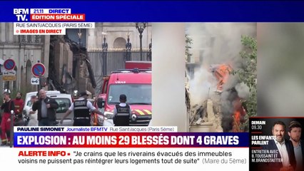 Скачать видео: Explosion à Paris: le ministre de l'Intérieur, Gérald Darmanin, est arrivé sur les lieux