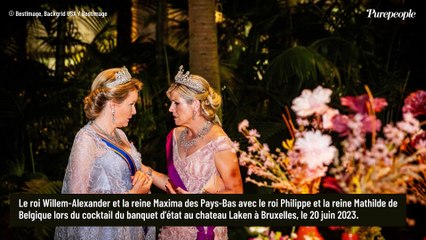 Maxima des Pays Bas et Mathilde de Belgique : Bataille de looks scintillants entre les reines très complices et hilares