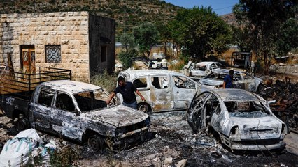 مستوطنون يعتدون على ممتلكات فلسطينيين في قرية ترمسعيا