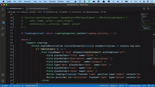 Net. Core and React Forms - Validation in Formik
