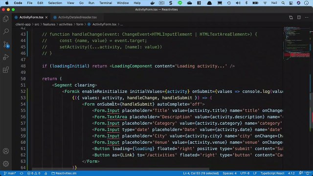 Net. Core and React Forms - Formik with less code