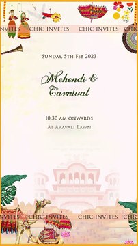 Digital Wedding Invitation Designer - Priyam & Vishesh - Digital E Invites - Chic Invites