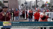 Educadores uruguayos se manifiestan por presupuesto estatal