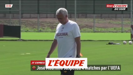 Mourinho (AS Rome) suspendu 4 matches par l'UEFA - Foot - C3