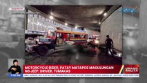 Motorcycle rider, patay matapos magulungan ng jeep; driver, tumakas | UB