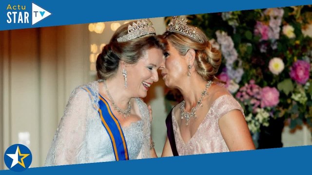 Maxima des Pays Bas et Mathilde de Belgique : Bataille de looks scintillants entre les reines très c