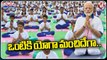 PM Modi Participates In International Yoga Day Celebrations At New York | V6 Teenmaar