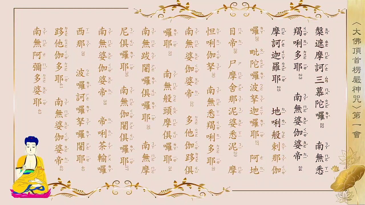 楞嚴咒（唸誦示範）