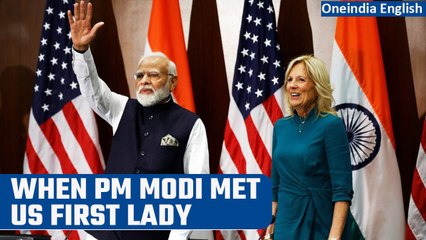 PM Modi meets First Lady Jill Biden in Washington, host event together| Modi US Visit| Oneindia News
