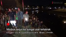 Sopir Diduga Melamun, Minibus Tertabrak Kereta Api dan Terjun ke Sungai di Padang Utara