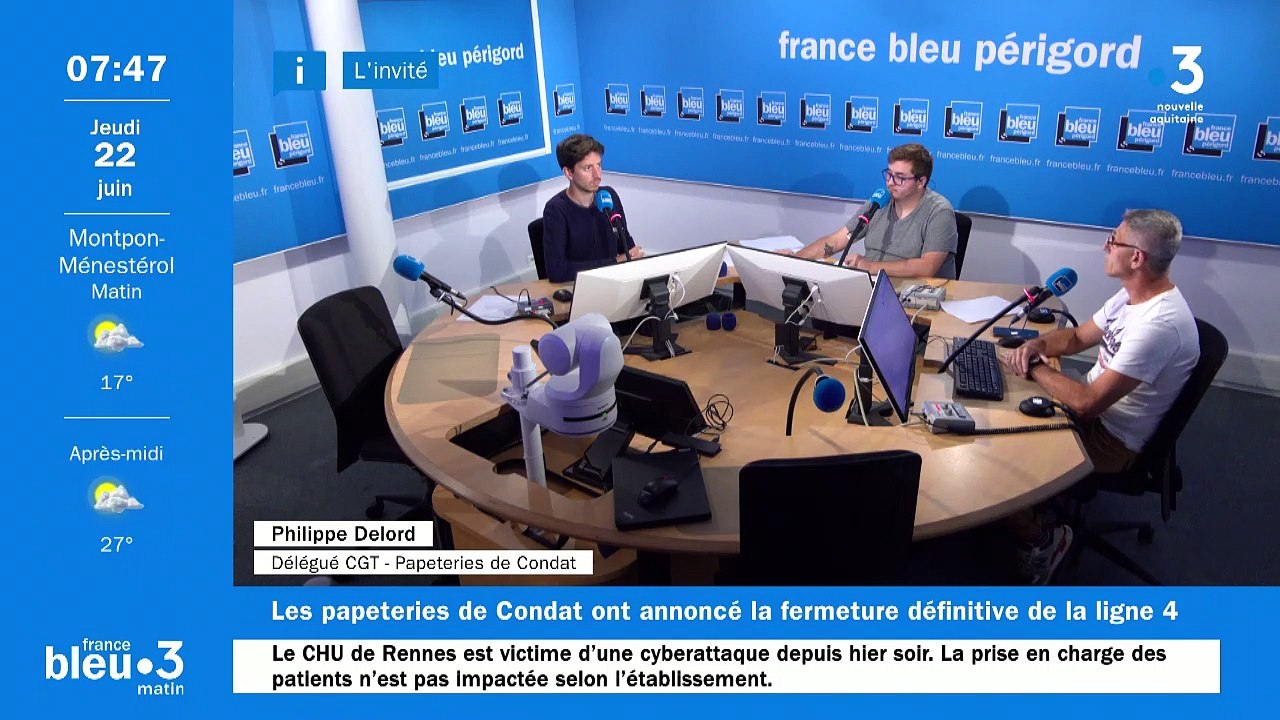 Philippe Delord, délégué CGT aux papeteries de Condat