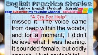 A Cry For Help - English Listening Practice - stories for teenagers - English Practice Stories EPS