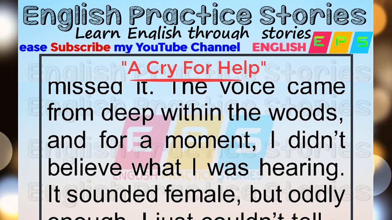 A Cry For Help - English Listening Practice - stories for teenagers - English Practice Stories EPS