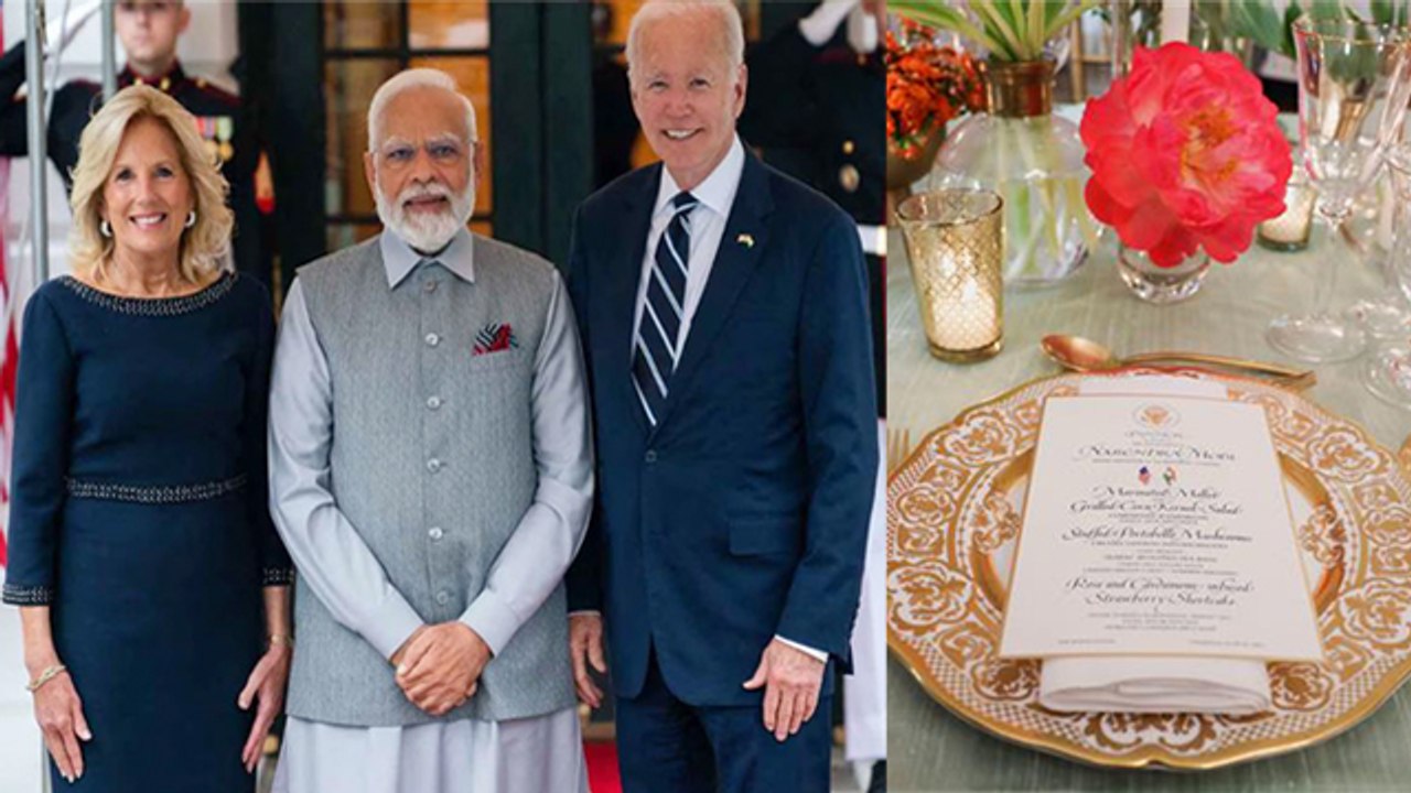 PM Modi ने White House में US President Joe Biden First Lady के साथ किया Dinner, Menu Viral
