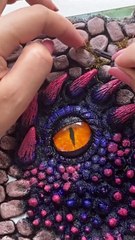 DIY 3D dragon eye made of modelling clay | Notepad Decor Idea | Sketchbook idea