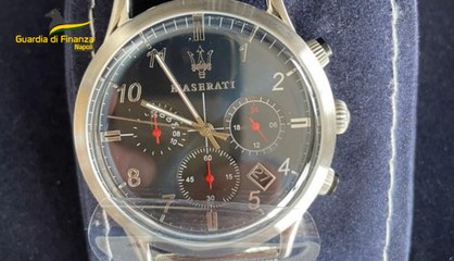 Napoli, operazione "Ora Esatta": sequestrati 500 orologi di grandi marchi contraffatti (28.06.23)