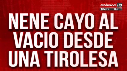 Dramático momento: ¡nene cayó al vacío desde una tirolesa!
