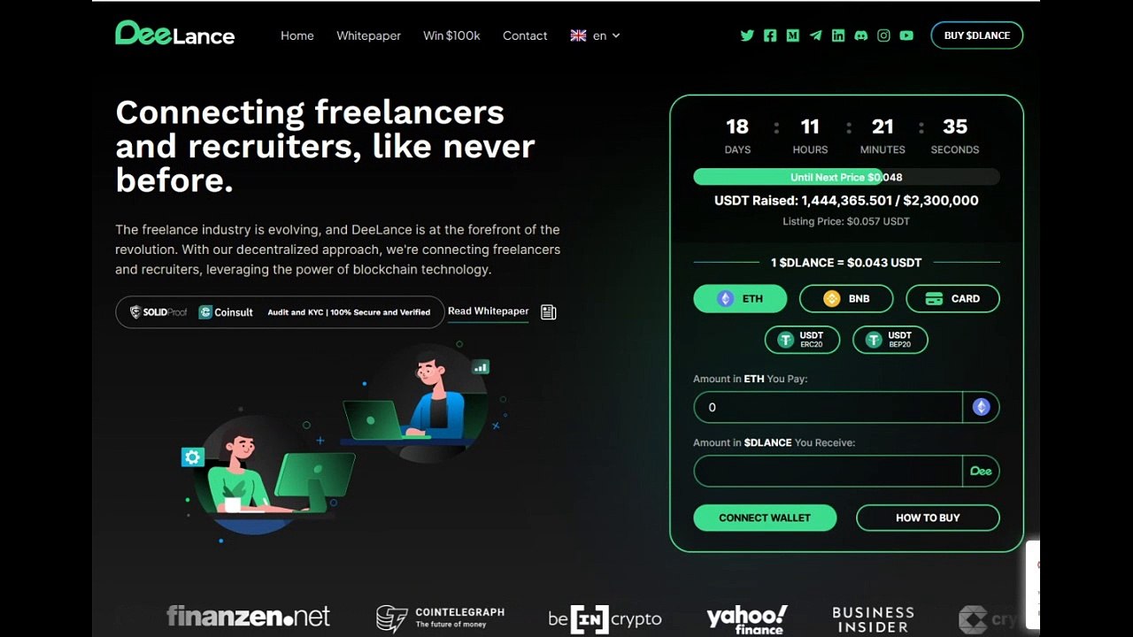 DeeLance ICO Token Coin: Empowering Freelancers with Blockchain Technology