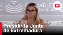 La presidenta de la Asamblea de Extremadura designa a Fernández Vara para presidir la Junta