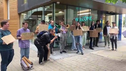 Student protest at Leeds Conservatoire over prospective redundancies
