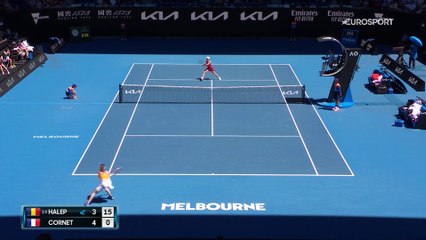 2h30 de baston et un exploit pour Cornet : Les temps forts de sa victoire sur Halep