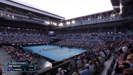 Incroyable : Kyrgios tente d'inventer un service puis conclut sur un tweener le point suivant