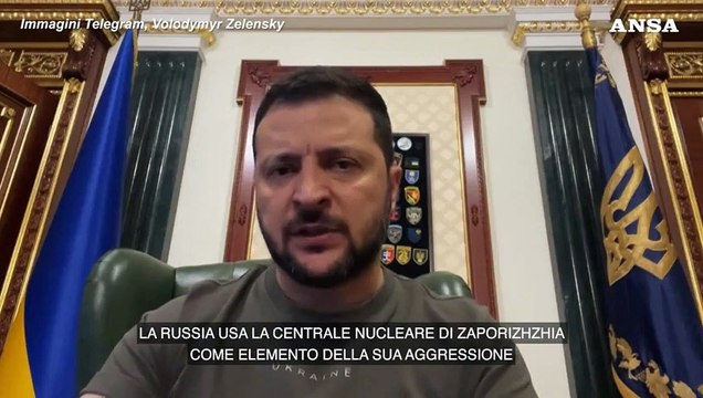 Ucraina, Zelensky: Mosca valuta un attacco alla centrale nucleare di Zaporizhzhia