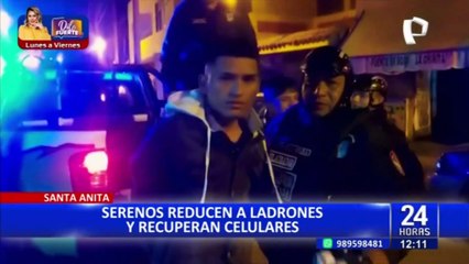 Santa Anita: delincuentes se enfrentan a golpes con serenos para evitar ser capturados